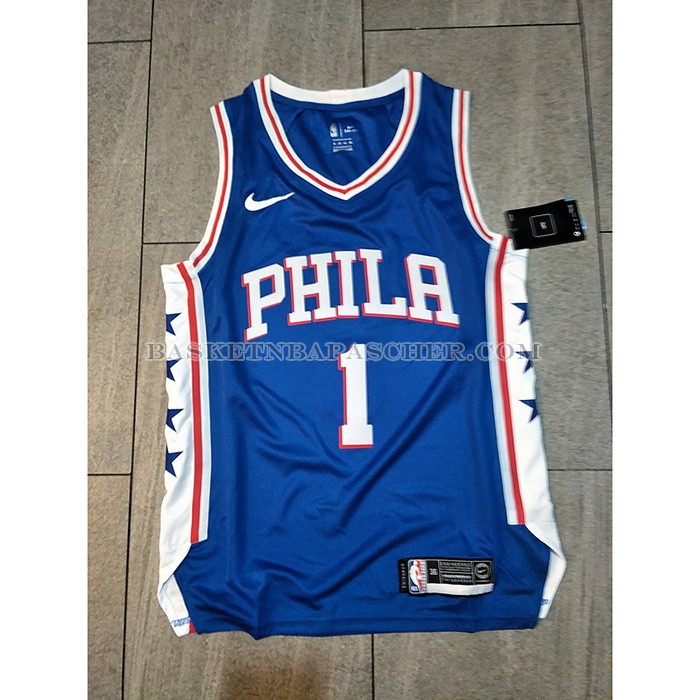 Maillot Philadelphia 76ers James Harden NO 1 Icon 2021-2022 Authentique Bleu